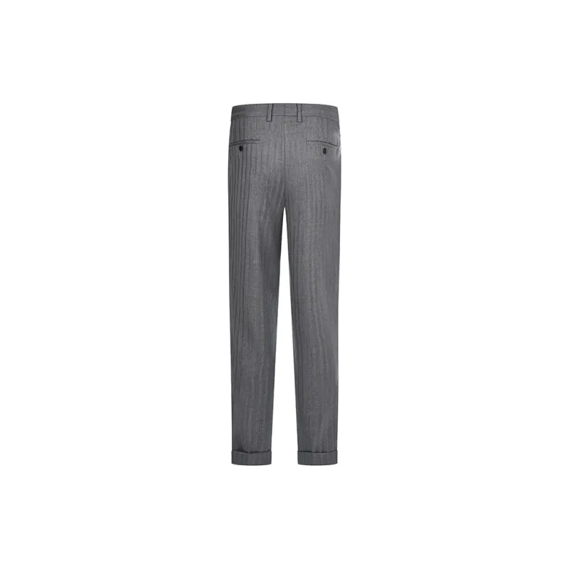 RARE Suit Trousers Men Gray-2