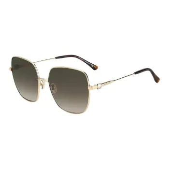 Jimmy Choo Metal Square Sunglasses Women's Gold