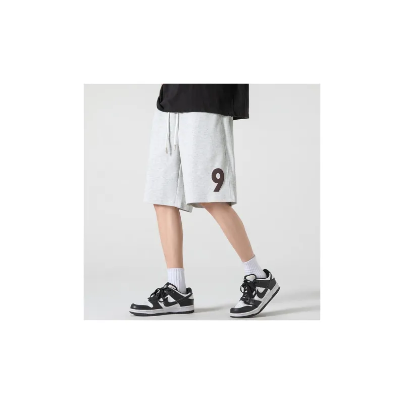 WOOD SOON Trendy Brand Sports Stretch Knee Length Pants Japanese Style Straight Fit Pants Unisex-9