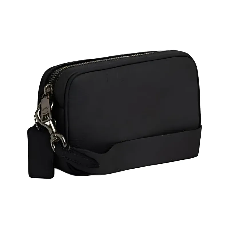 COACH Cow Leather Shoulder Bag Crossbody Bag Small Size Women's Black-1