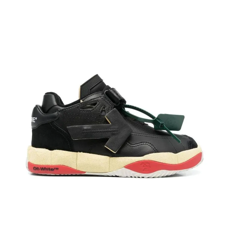 OFF WHITE Low Top Puzzle Couture Black Red-1