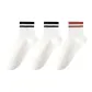 2 Pack, White Black Stripe+1 Pair, White Red Stripe