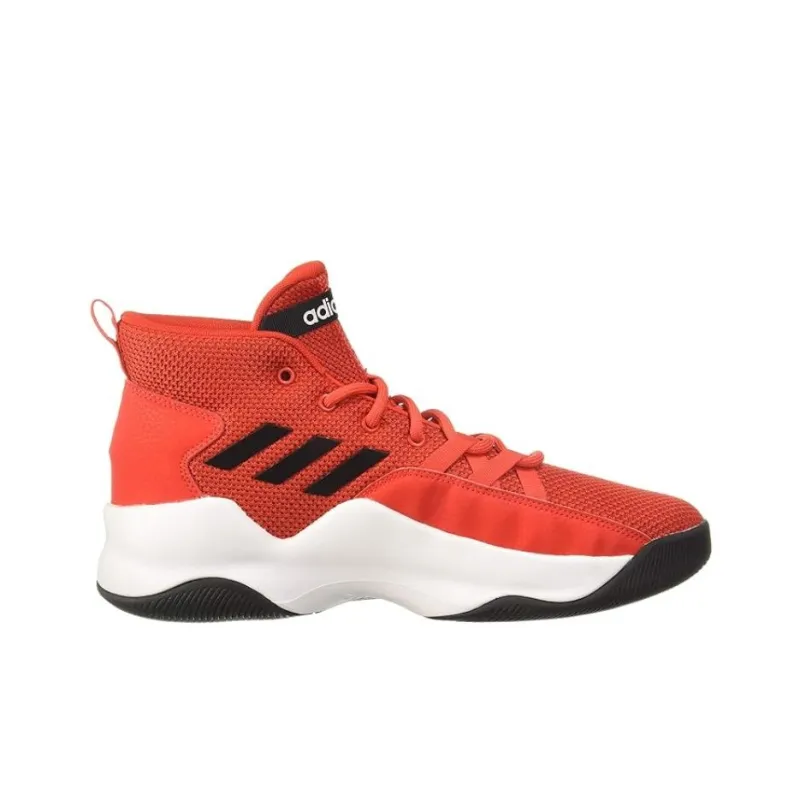 Adidas STREETFIRE Anti-Slip Wear-Resistant High-Top Basketball Shoes Men's Red-1