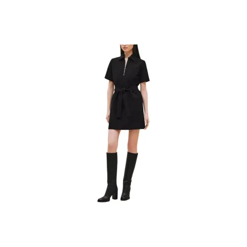 HERMES Short-Sleeved Dresses Women's Black