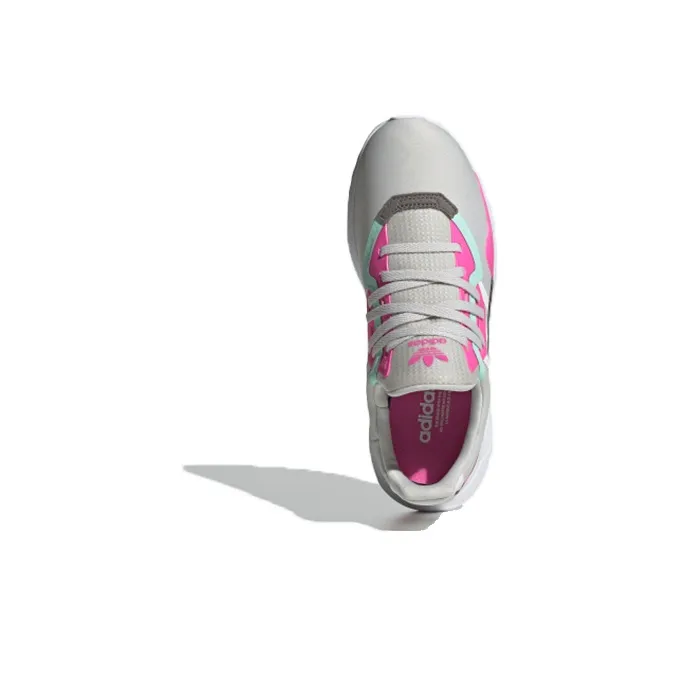 Adidas Originals Flex Collection Abrasion Resistant Breathable Low Top Kids Lifestyle Shoes Gray Pink Teenagers-4