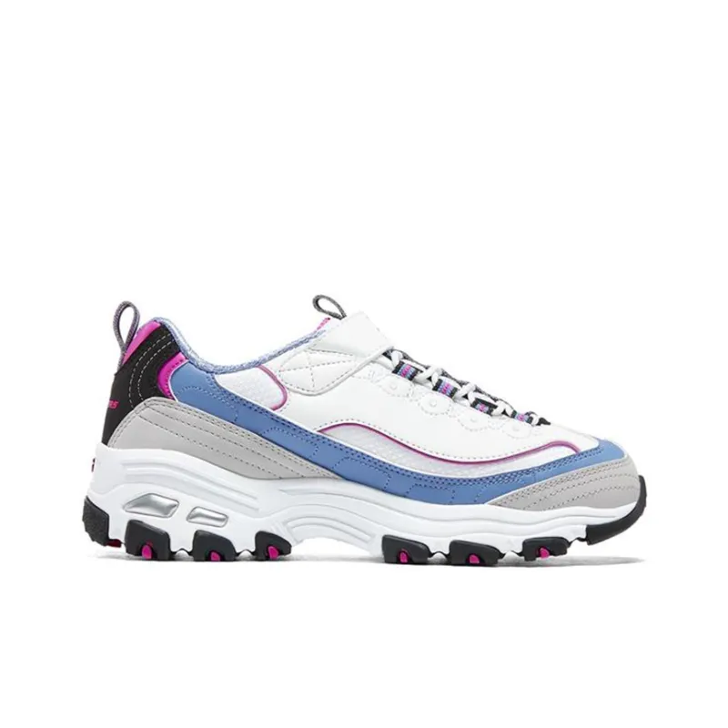Skechers D'LITES Series Cushioning, Slip Resistant, And Abrasion Resistant Kids Lifestyle Shoes Blue White Teenagers-1