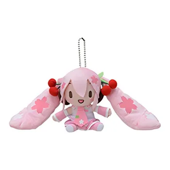 SEGA Hatsune Miku, Cherry Blossom Collection Version A Dolls Plush Pendant 10cm Height 10cm Long
