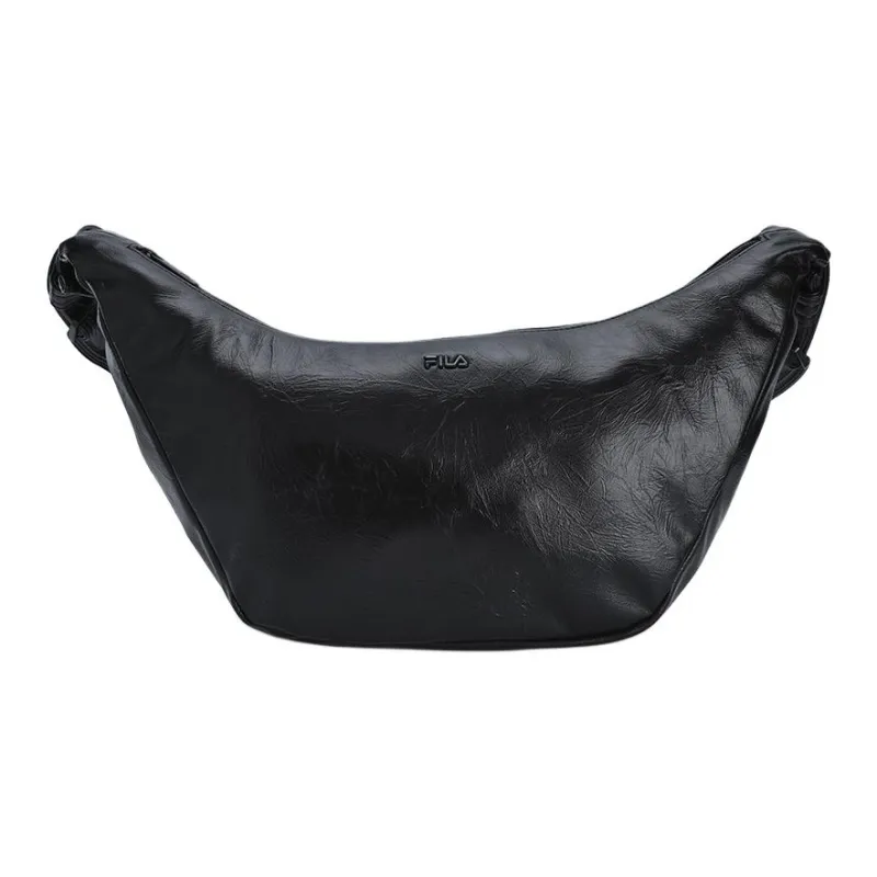 FILA ORIGINALE Polyurethane Dumpling Bag Crossbody Bag Shoulder Bag Mini Women's Jet Black-0
