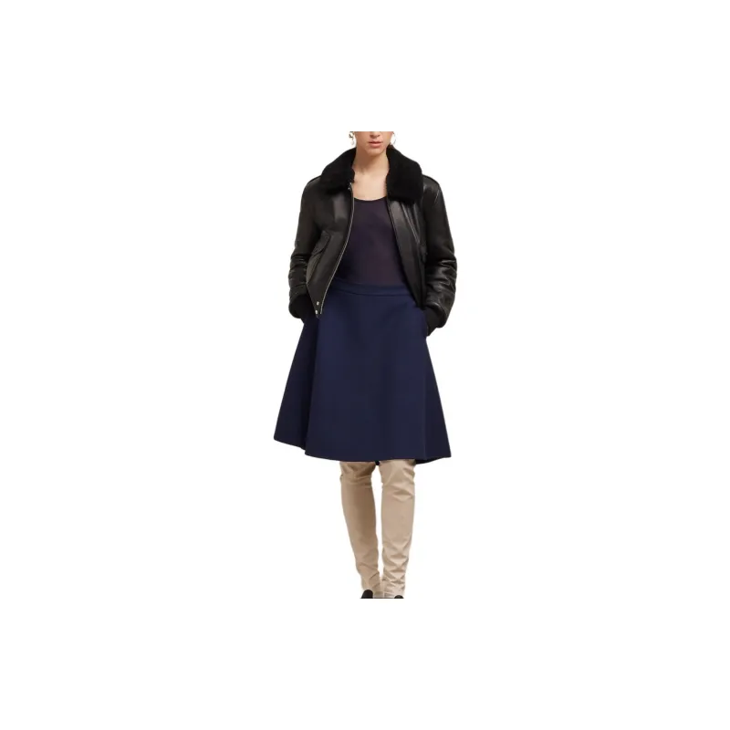 AMIPARIS Viring wool Blend A line Skirt-1