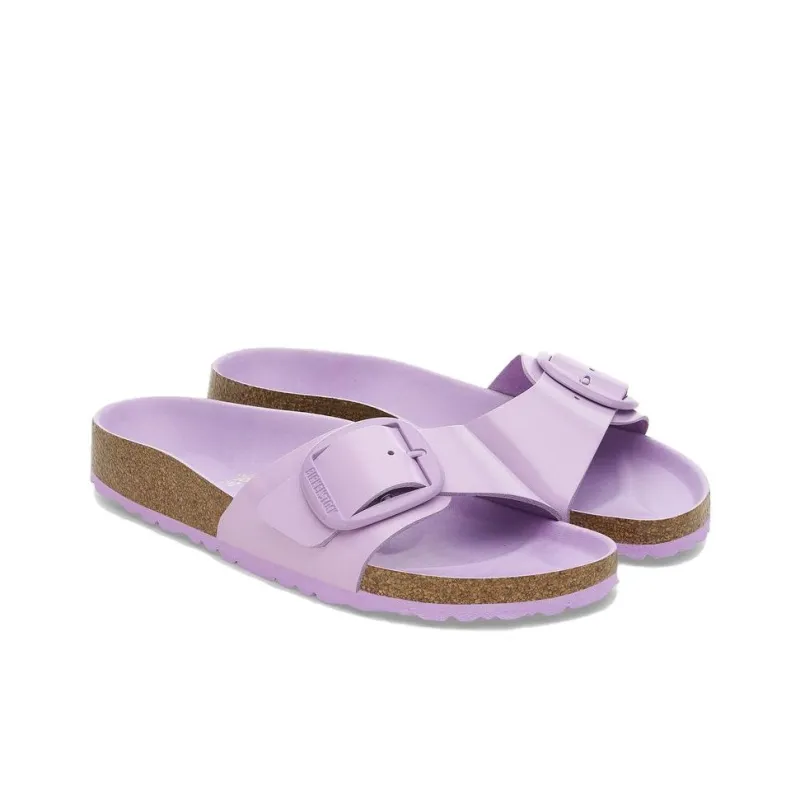 Birkenstock Madrid Big Buckle Slide Slippers Women's Purple-3