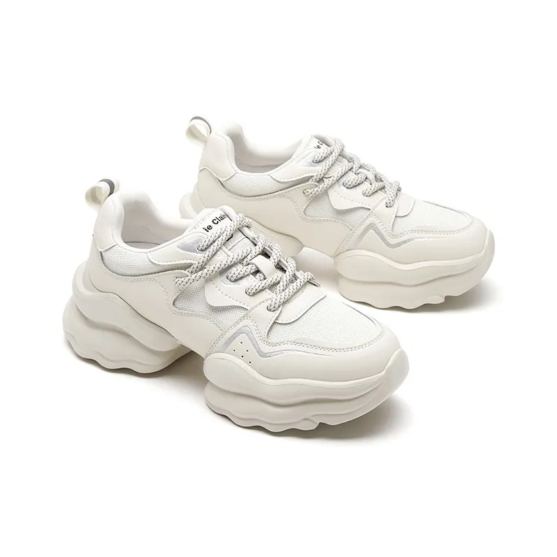 Marie Claire Cushioning Anti Slip And Wear Resistant Height Increasing Low Top Chunky Sneakers Women's-1