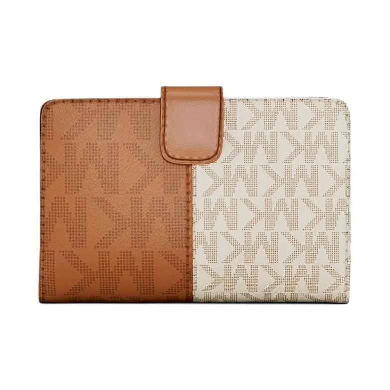 MICHAEL KORS Jet Set Medium Two Tone Logo Wallet-0
