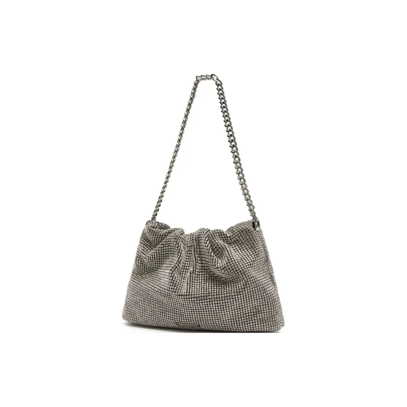 Staccato Fabric Shoulder Bag, Handbag, Shoulder Bag Medium Size Women's Starlight White/Night Sky-1
