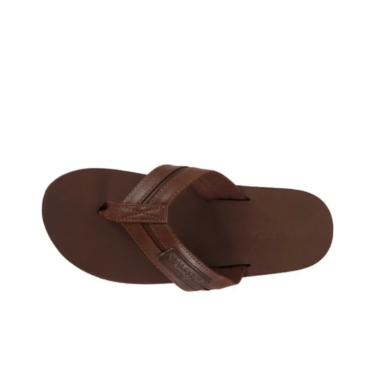 NAUTICA Abrasion-Resistant Flip Flops Men's Brown-2