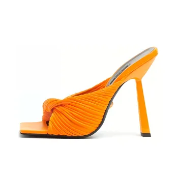 VERSACE Quiet Slide Slippers Women's Orange Yellow