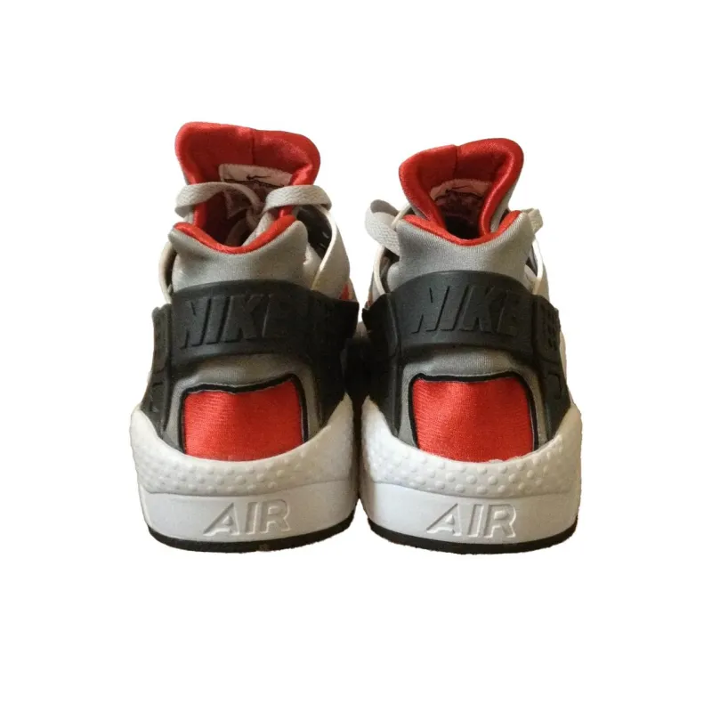Nike Air Huarache Anti-Slip Wear-Resistant Low-Top Running Shoes Men's Gray Red Silver-5