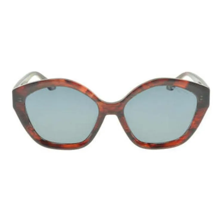 INES DE LA FRESSANGE Irregular Shape Sunglasses Women's Brown-1