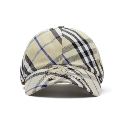 Burberry Equestrian Knight Motif Vintage Check Baseball Cap