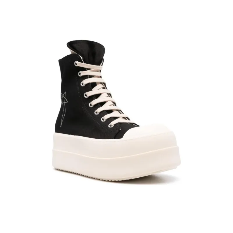 Rick Owens DRKSHDW Abstract High Top Black Pearl Women's-2