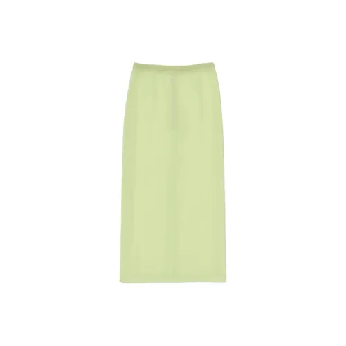 Auralee Casual Long Skirts Women's Lime Green