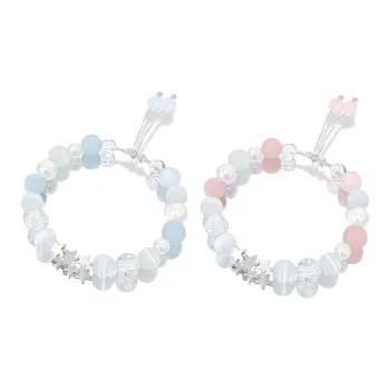 JOYDINNY Colored Glaze Jade Bracelets Unisex