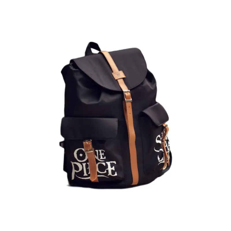 Ginza One Piece Collaboration Polyester Backpack Regular Unisex Black-3