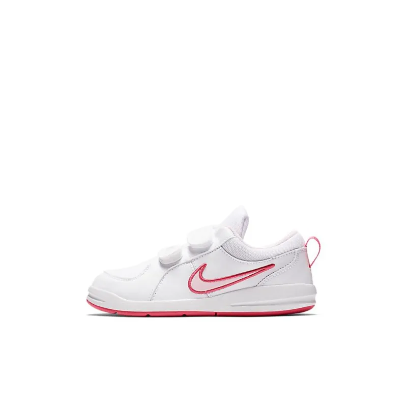 Nike Pico Cushioning Anti-Slip Wear-Resistant Breathability Sports Casual Shoes White Red Children Aged 3-7 Years Old-0