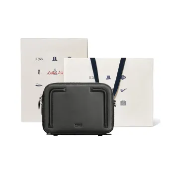 BVP Genuine Cow Leather Crossbody Bag Unisex Trendy Black