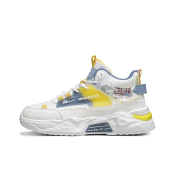 Warrior Wear resistant Lightweight Breathable And Non slip. High Top Casual Shoes Men's White Blue Gray Yellow