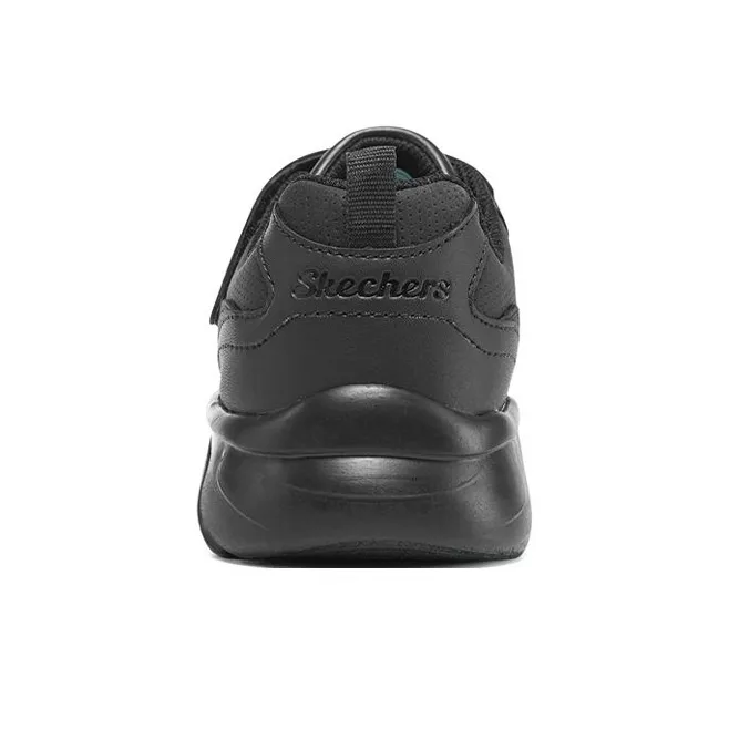 Skechers Dynamic Tread Anti Slip Wear Resistant Kids Lifestyle Shoes Black Teenagers-3