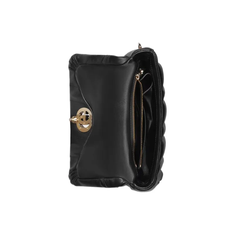 GUCCI Quilted Leather Crossbody One Shoulder Handbag Mini Women's Black-5