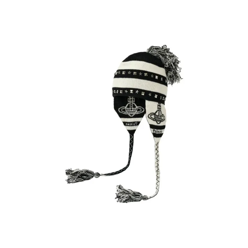 PALACE X Vivienne Westwood Orb Knit Earflap Beanie-1