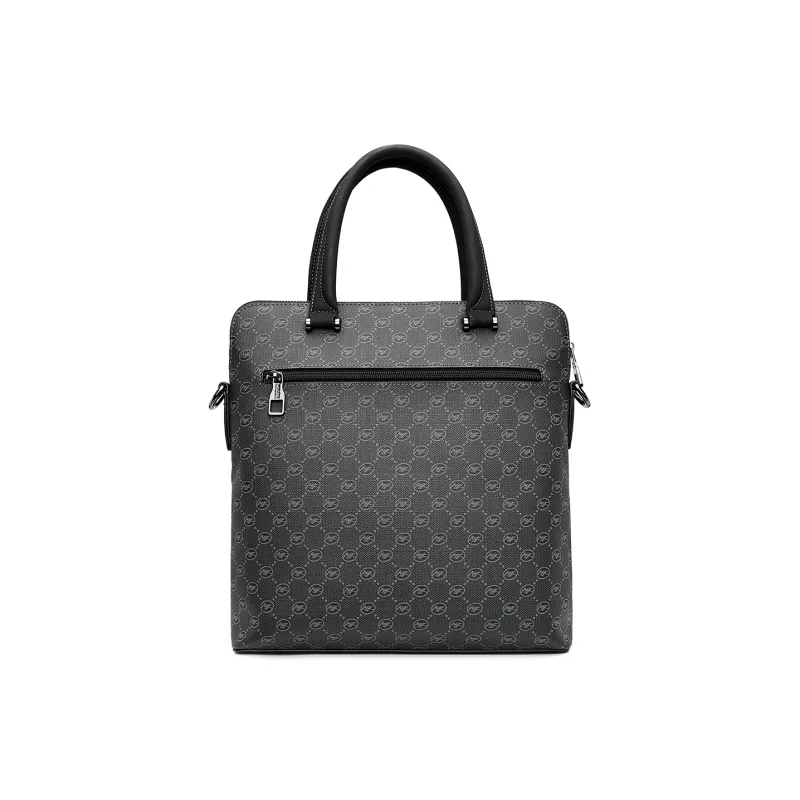 FAIRWHALE Pvc Briefcases Handbags Men's Black-1