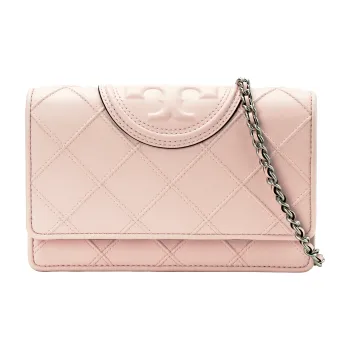 TORY BURCH Fleming Leather Shoulder Bag Crossbody Bag Wallet Women's Cotton Candy Pink
