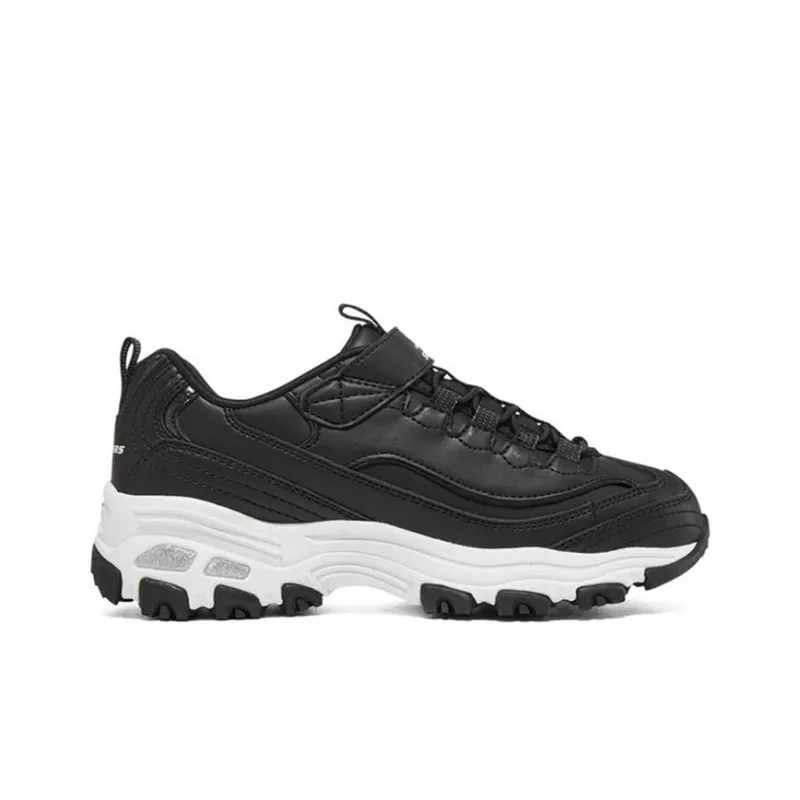 Skechers Slip Resistant Shock Absorbers With Abrasion Resistant Properties Low Top Kids Lifestyle Shoes Black Teenagers-1