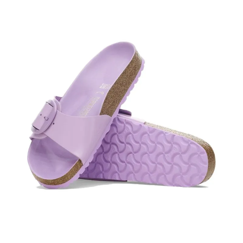 Birkenstock Madrid Big Buckle Slide Slippers Women's Purple-5