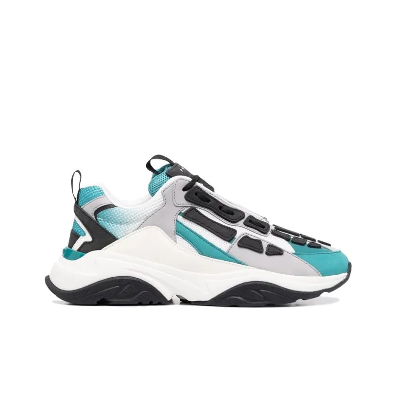 AMIRI Bone Runner Casual Shoes Men Low-Top Blue With White Lettering-1