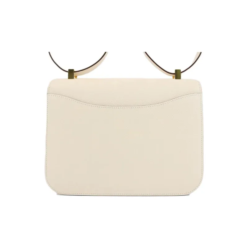 HERMES Constance Epsom Leather Shoulder Bag Crossbody Bag Regular Women's 10 Craie Milkshake White-2