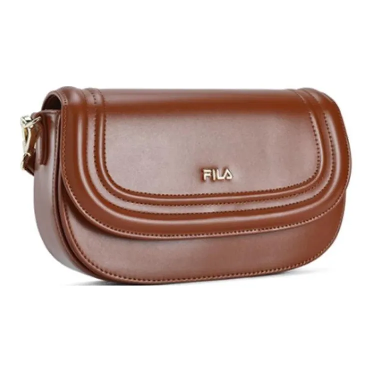 FILA Synthetic Leather Shoulder Bag, Crossbody Bag Extra Small Women's Woody Brown Tan-2