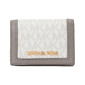 MICHAEL KORS Jet Set Travel Coated Canvas Wallet Extra Small Women's Glossy White