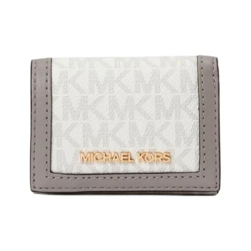 MICHAEL KORS Jet Set Travel Coated Canvas Wallet Extra Small Women's Glossy White