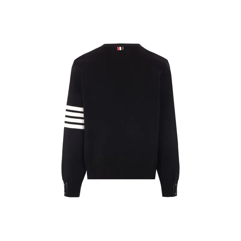 THOM BROWNE 4 Bar V Neck Cardigan-1
