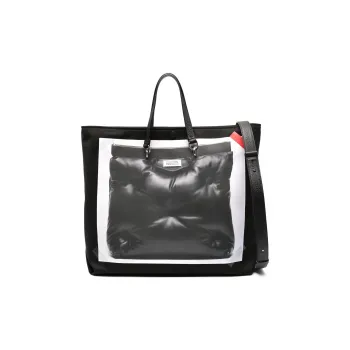 Maison Margiela Logo Patch Panelled Tote Bag