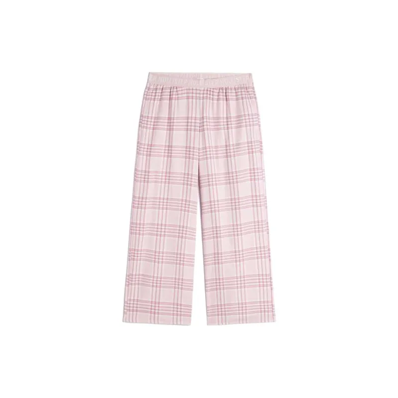 Hollister Pajama Pants Women's Pink-0