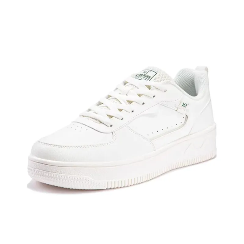 361° Wear-Resistant Slip-Resistant Low-Top Skateboard Shoes Men's White-2