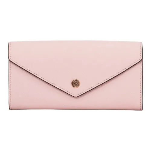 MICHAEL KORS Jet Set Travel Cow Leather Envelope Bag Wallets Large Size Women's Pink