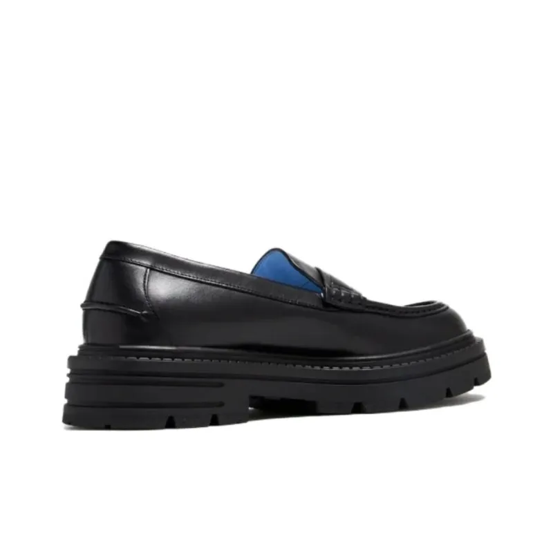 VERSACE Logo-embossed Leather Loafers-4