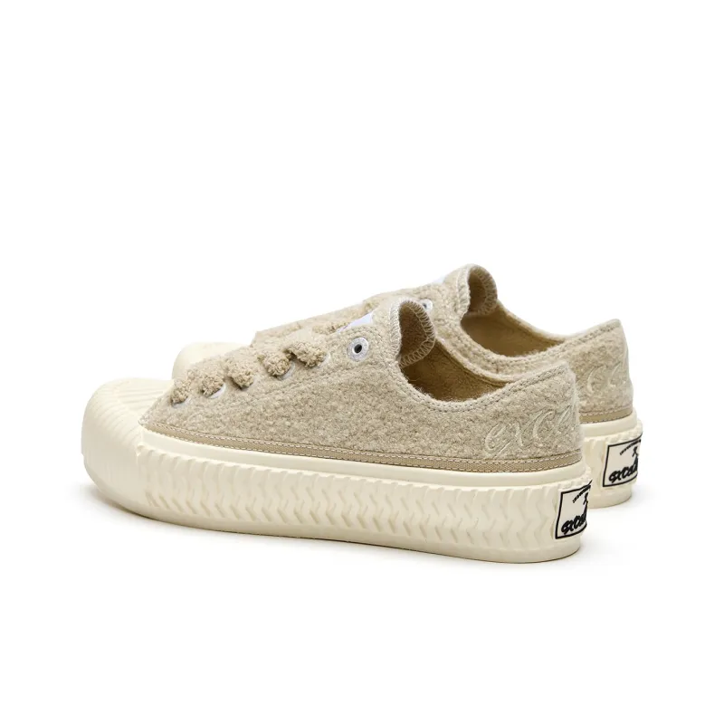 Excelsior Canvas Shoes Unisex Low Top Light Gray/Black/Dark Brown/Ecru/Pink-3