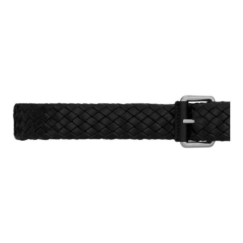 SAINT LAURENT Cow Leather Leather Belts Unisex Black Width  3.5cm-2