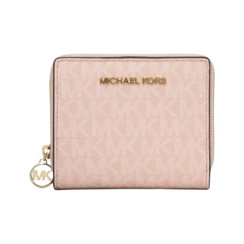 MICHAEL KORS Jet Set Travel Coated Canvas Wallet Medium Size Women's Pink